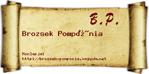 Brozsek Pompónia névjegykártya